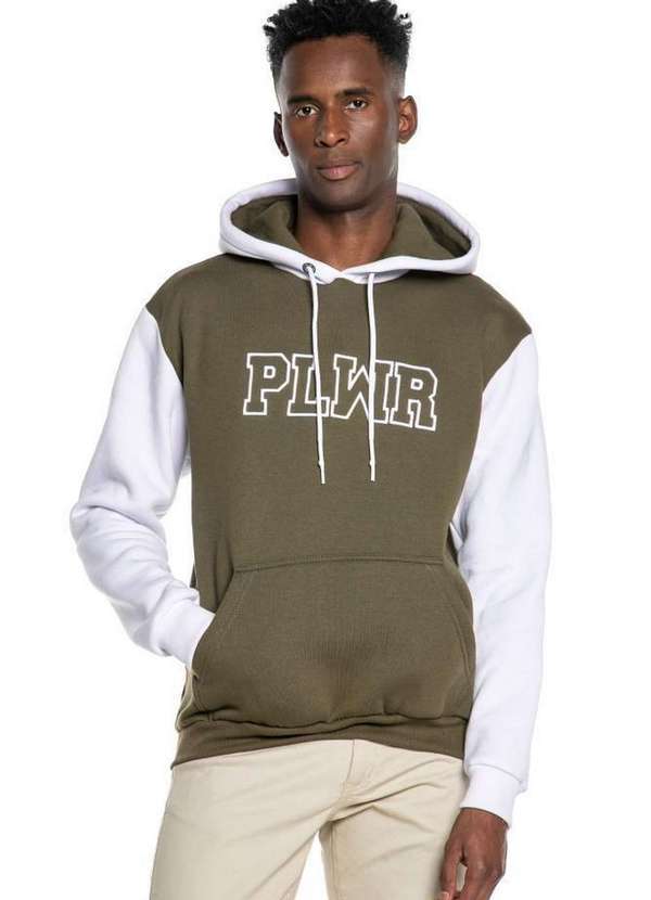 Polo Wear - Blusa Masculina Moletom Bolso e Capuz Polo Wear Verde Escuro Verde Escuro