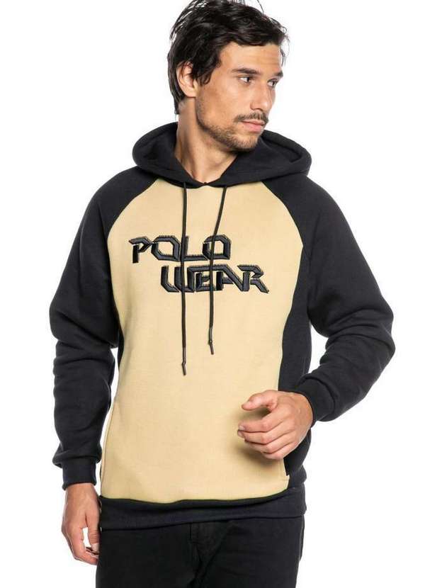 Plus Size Moletom Duas Cores Masculino Polo Wear Blusa Masculina