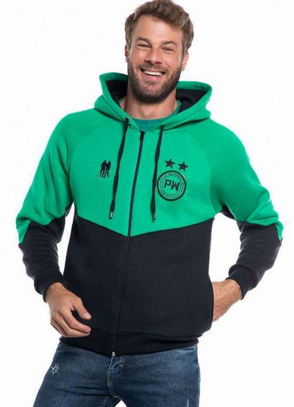 Polo Wear - Blusa Masculina Moletom Logo Bordado Polo Wear Preto Preto