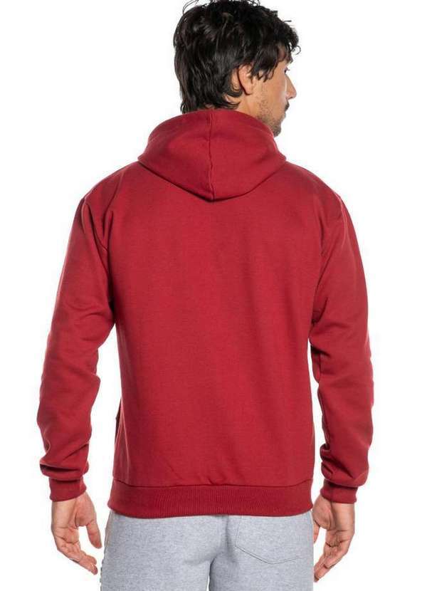 Polo Wear - Blusa Masculina Moletom Logo Capuz Polo Wear Vermelho Médio Vermelho Médio 4