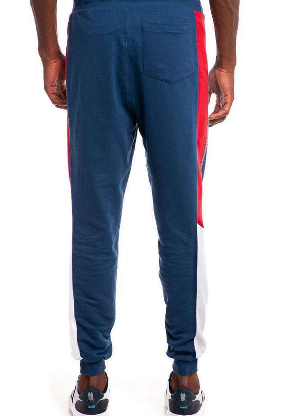 Polo Wear - Calça Masculina Moletom Silk Polo Wear Azul Escuro Azul Escuro