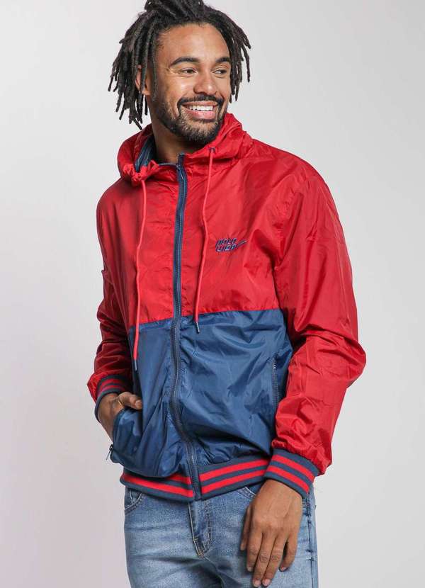 Polo Wear - Jaqueta Masculina Corta Vento Confort Polo Wear Vermelho Escuro Vermelho Escuro