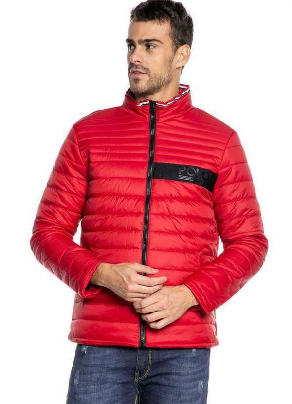 Polo Wear - Jaqueta Masculina Nylon Confort Polo Wear Vermelho Escuro Vermelho Escuro