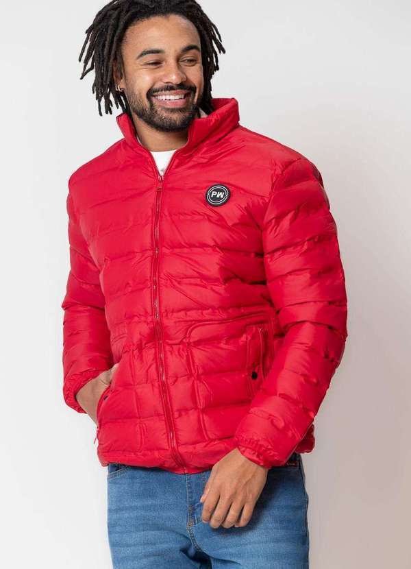 Polo Wear - Jaqueta Masculina Puffer Confort Polo Wear Vermelho Escuro Vermelho Escuro