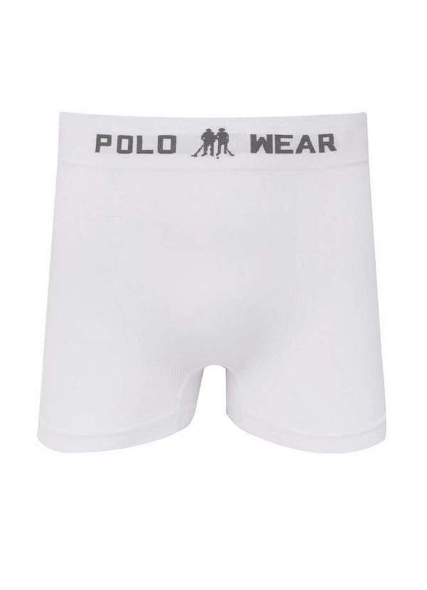 Polo Wear - Cueca Boxer Masculina Básica Polo Wear Branco Branco