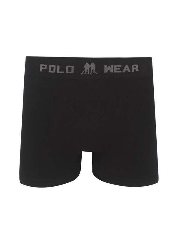 Polo Wear - Cueca Boxer Masculina Básica Polo Wear Preto Preto