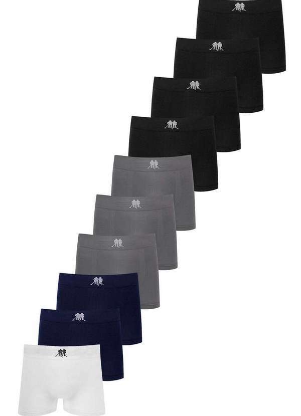 Polo Wear - Kit 10 Cuecas Masculinas Logo Boxer Polo Wear Sortido Sortido