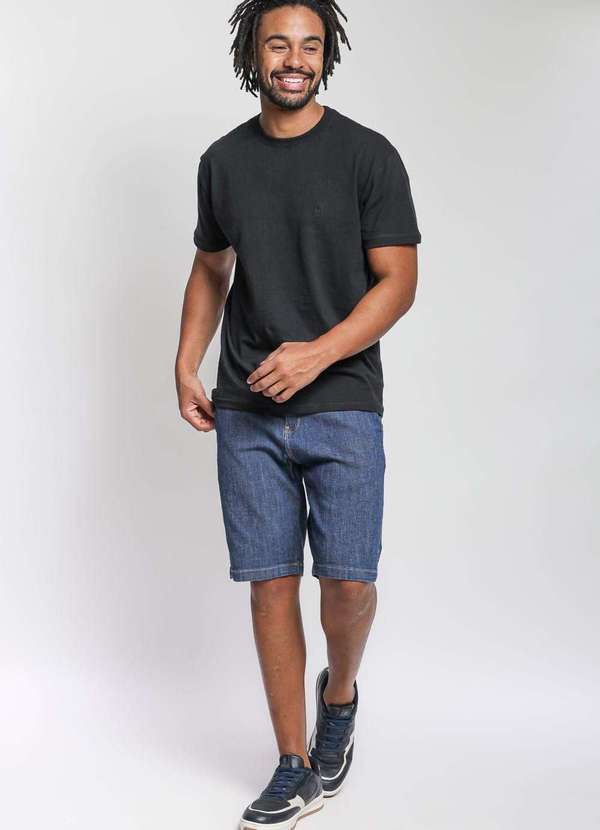 Polo Wear - Bermuda Masculina Jeans Slim Malta Polo Wear Jeans Escuro Jeans Escuro