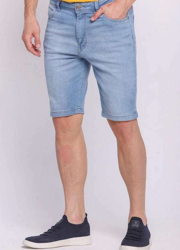 Polo Wear - Bermuda Masculina Jeans Slim Romano Polo Wear Jeans Claro Jeans Claro