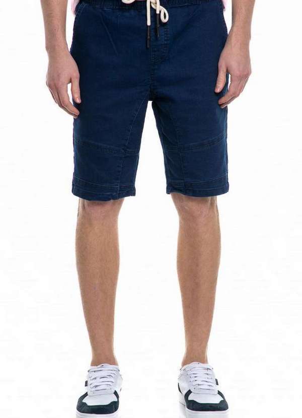 Polo Wear - Bermuda Masculina Jogger Amsterdam Polo Wear Jeans Escuro Jeans Escuro