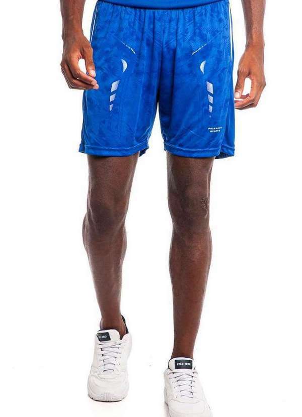 Polo Wear - Short Masculino Dry Fit Sports Polo Wear Azul Escuro Azul Escuro