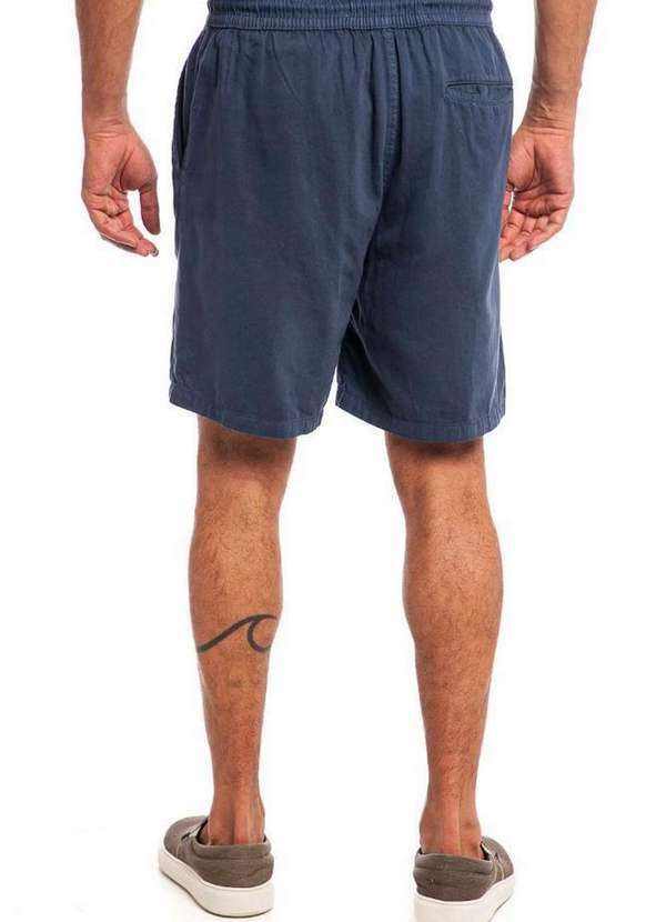 Polo Wear - Short Masculino Sarja Robert Color Polo Wear Azul Escuro Azul Escuro