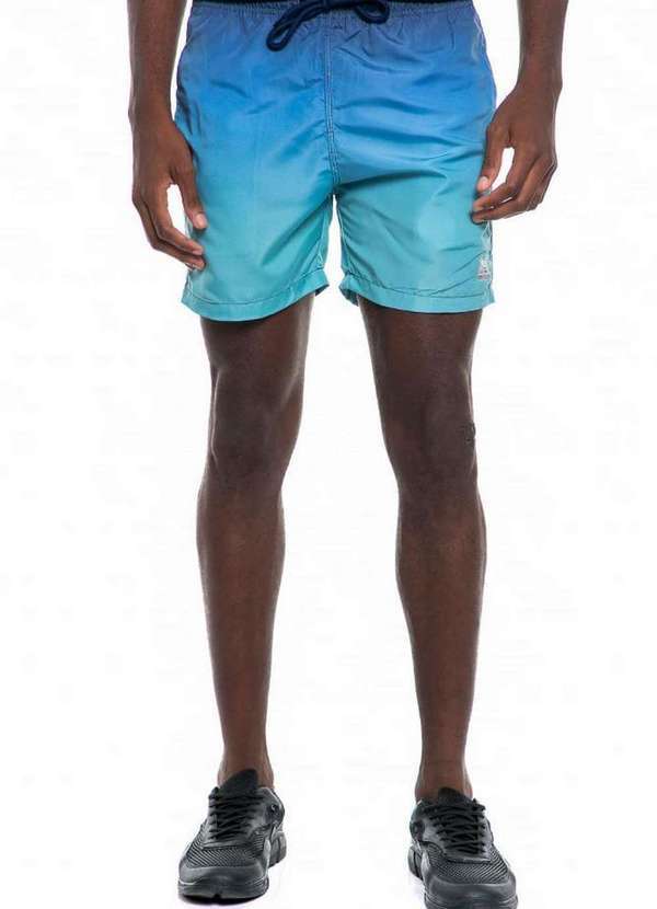 Polo Wear - Short Vôlei Masculino Malha Degrade Polo Wear Azul Médio Azul Médio