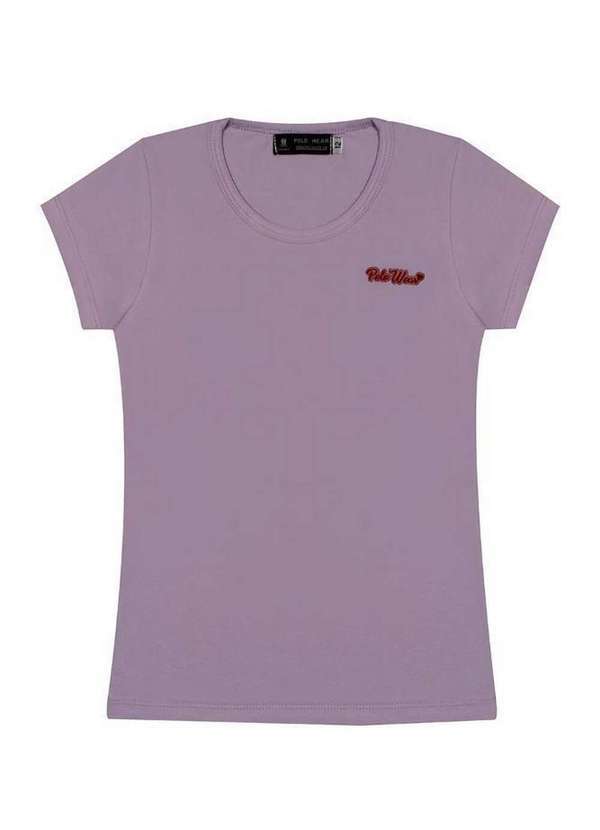 Polo Wear - Blusa Feminina Infantil Malha Cotton Polo Wear Roxo Claro Roxo Claro