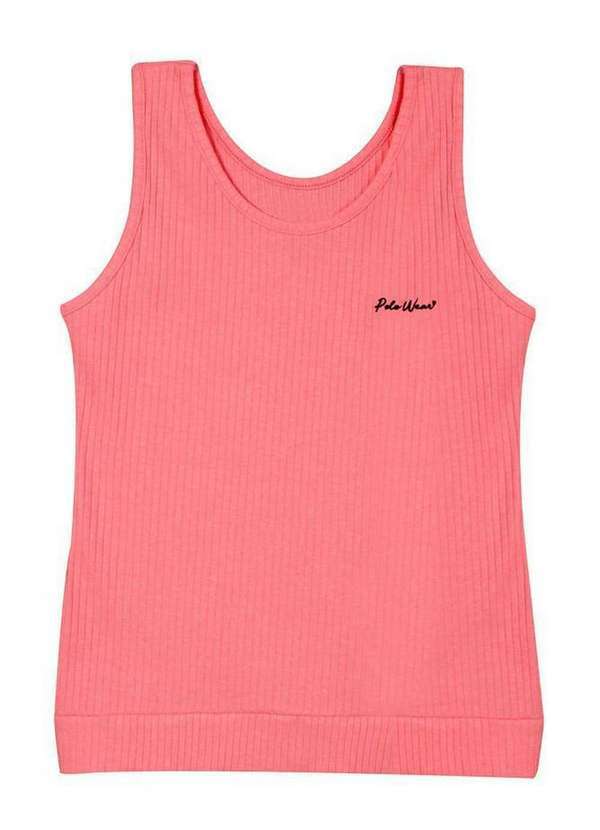 Polo Wear - Regata Feminina Nadador Infantil Polo Wear Rosa Médio Rosa Médio