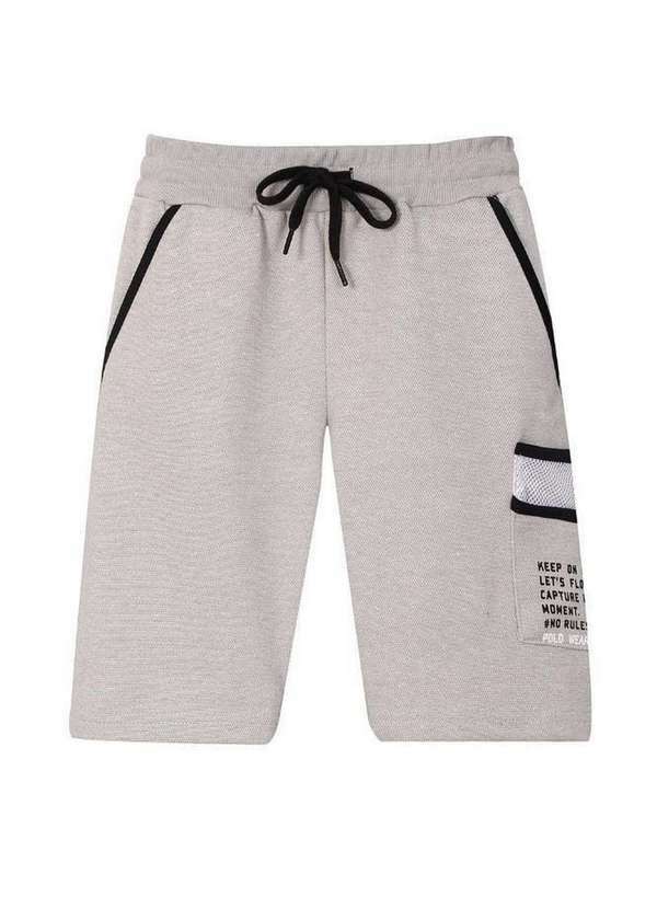 Polo Wear - Bermuda Masculina Infantil com Bolso Polo Wear Cinza Médio Cinza Médio