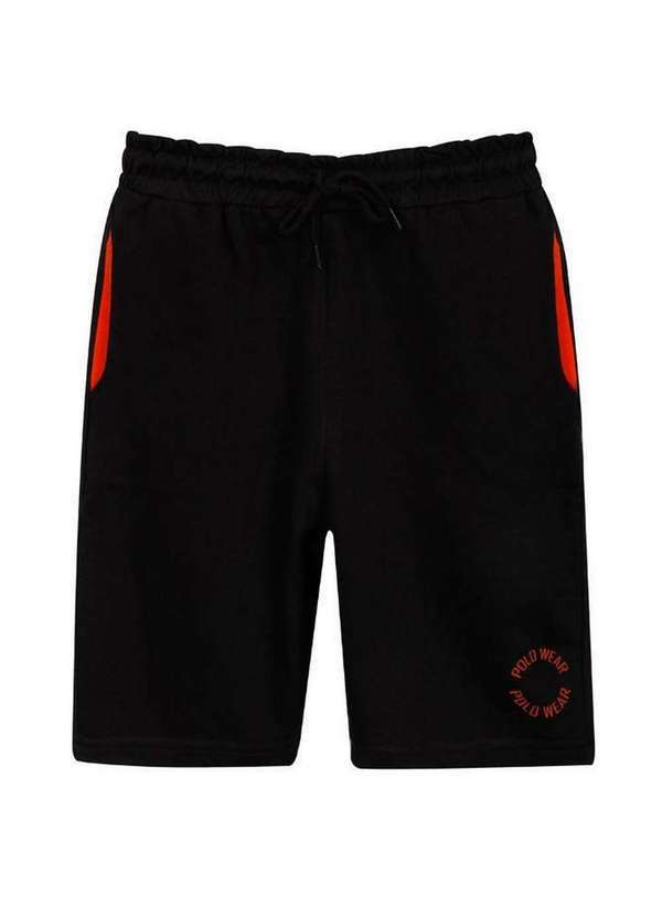 Polo Wear - Bermuda Masculina Moletinho Infantil Polo Wear Preto Preto