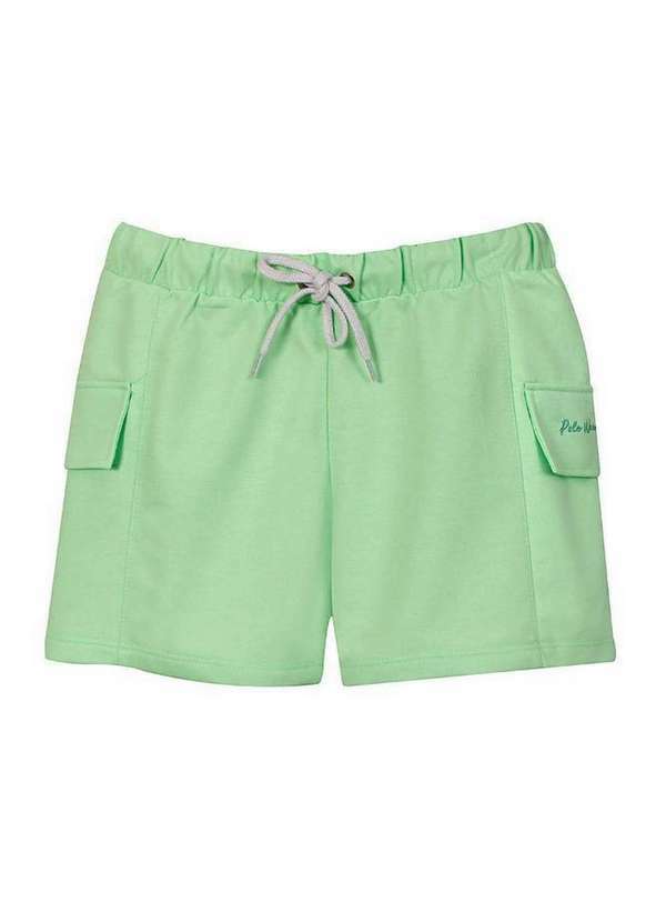 Polo Wear - Short Feminino Infantil Celebrate Polo Wear Verde Médio Verde Médio