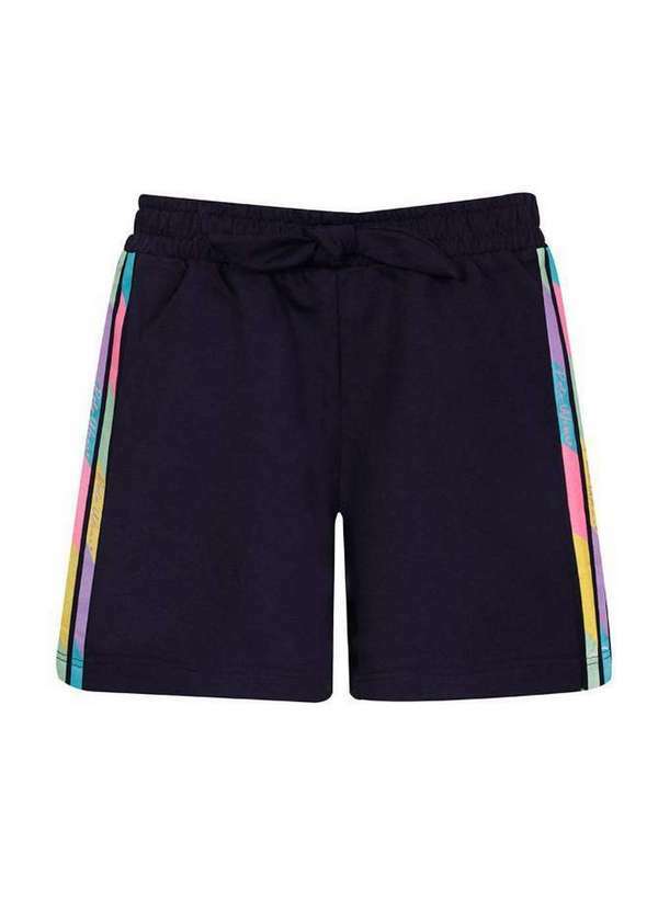 Polo Wear - Short Feminino Infantil Faixa Lateral Polo Wear Azul Escuro Azul Escuro