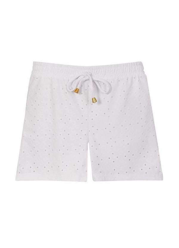 Polo Wear - Short Feminino Infantil Laise Celebrate Polo Wear Branco Branco