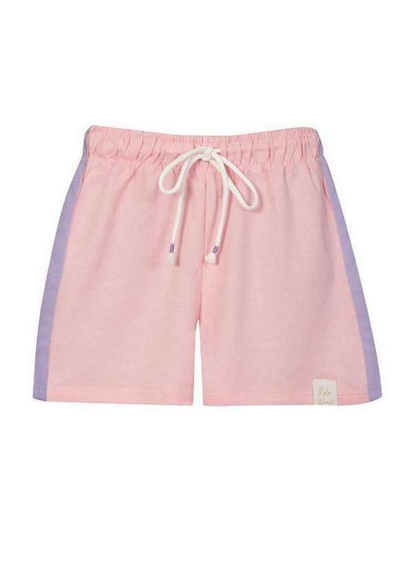 Polo Wear - Short Feminino Moletinho Infantil Polo Wear Rosa Médio Rosa Médio