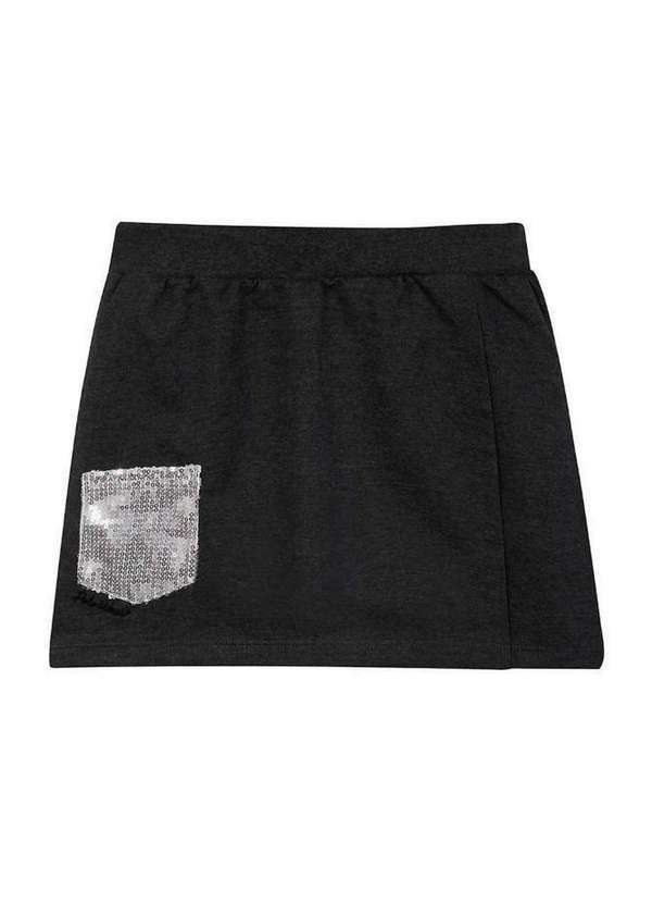 Polo Wear - Short Saia Feminino Moletinho Infantil Polo Wear Cinza Médio Cinza Médio