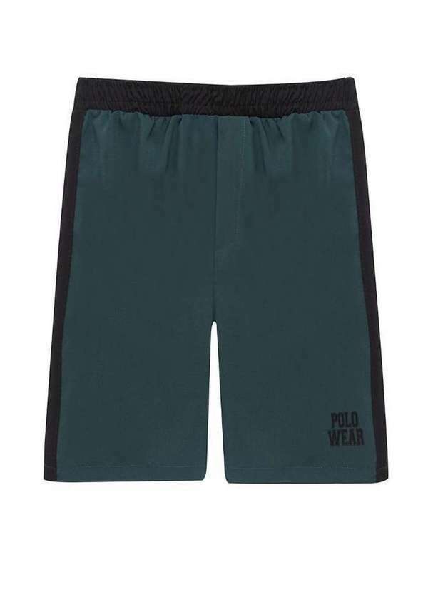 Polo Wear - Short Volei Masculino Infantil Polo Wear Verde Escuro Verde Escuro