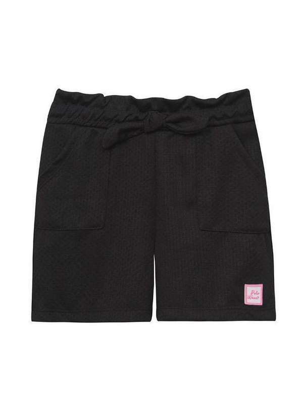Polo Wear - Shorts Feminino Infantil Clochard Polo Wear Preto Preto