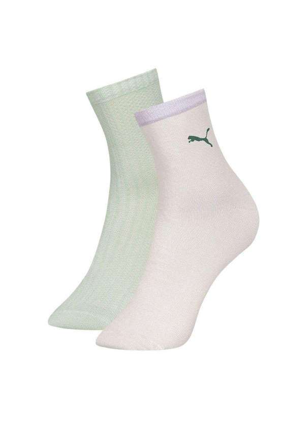 Puma - Kit 2 pares de Meias Puma Esportiva Feminina Verde