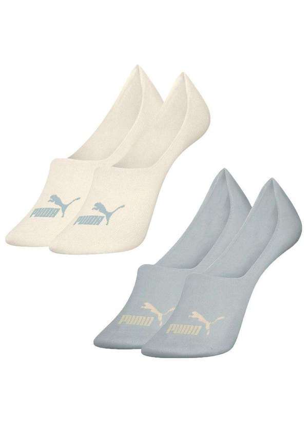 Puma - Kit 2 pares de Meias Puma Sapatilha Invisível Feminina Verde