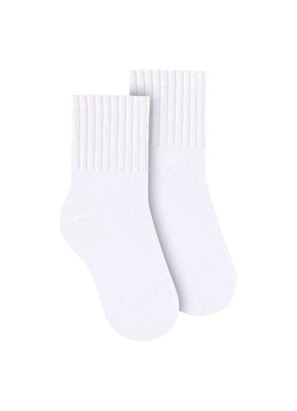Selene - Kit 2 pares de Meias Selene Básica Cano Médio Infantil Branco 2