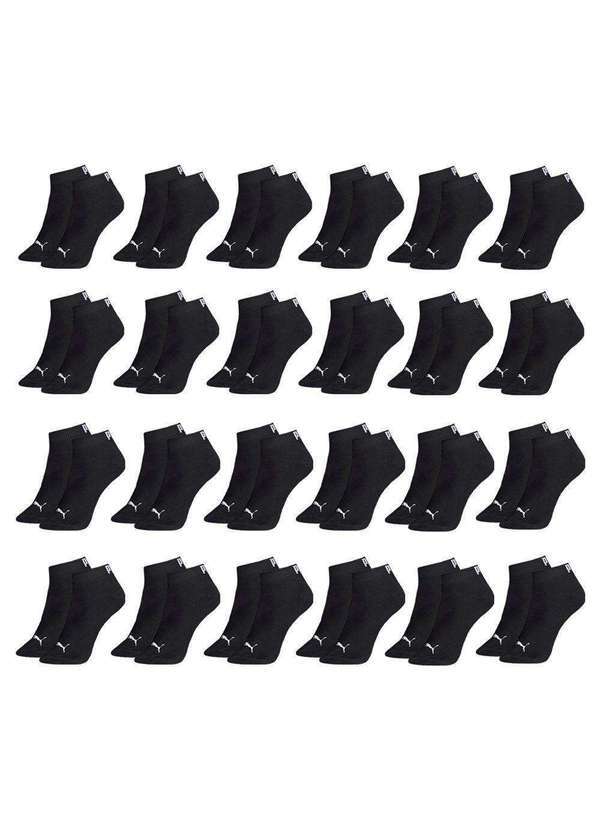Puma - Kit 24 pares de Meias Puma Sapatilha Esportiva Feminina Preto