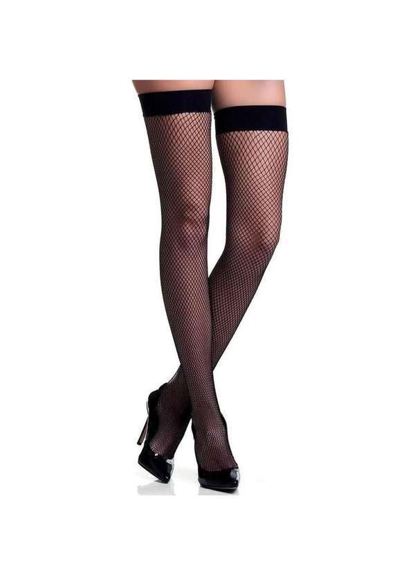 Selene - Kit 3 pares de Meia Selene 7/8 Arrastão Feminina - Preto Preto 2