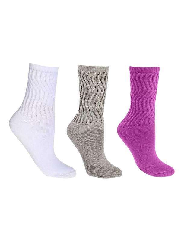 Selene - Kit 3 pares de Meia Selene Aeróbica Cano Médio Feminino Branco
