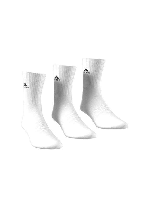 Adidas - Kit 3 pares de Meias Adidas Cano Alto Unissex Branco