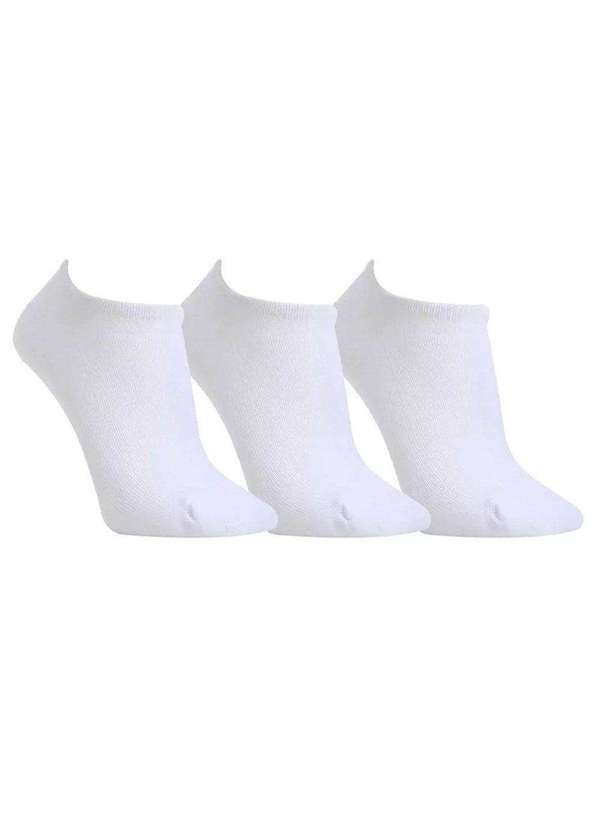 Selene - Kit 3 pares de Meias Selene Sapatilha Esportiva Feminina Branco