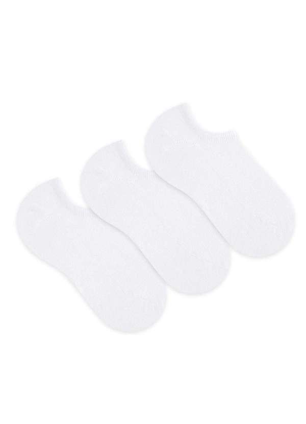 Selene - Kit 3 pares de Meias Selene Sapatilha Esportiva Feminino Branco