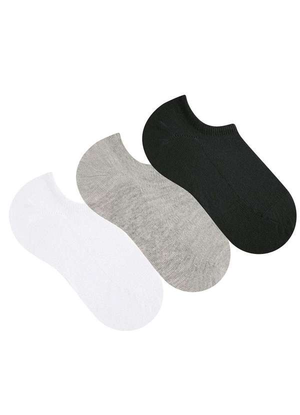 Selene - Kit 3 pares de Meias Selene Sapatilha Esportiva Feminino Branco