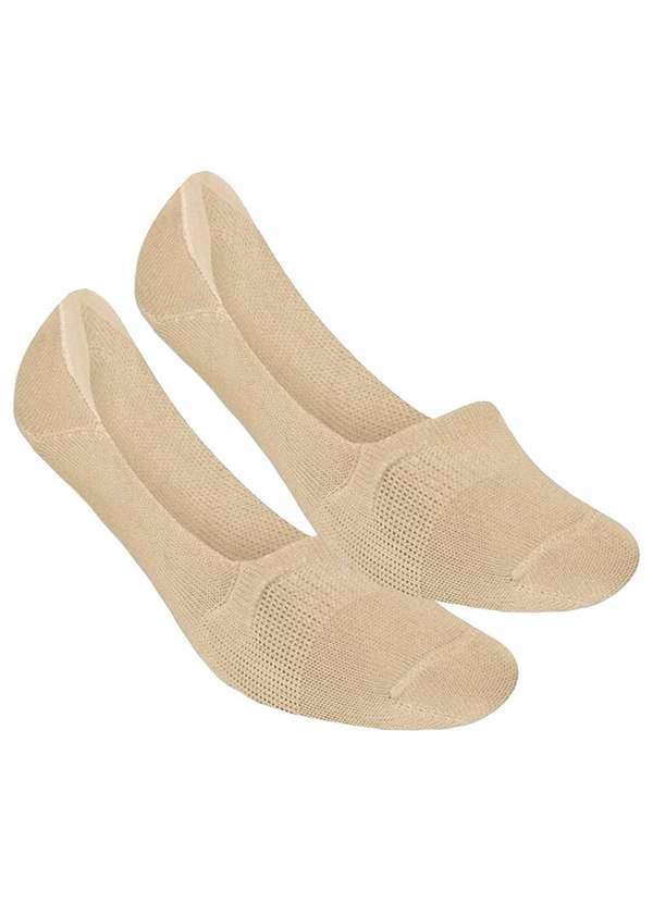 Selene - Kit 6 pares de Meia Selene Sapatilha Invisível Feminino Preto 2