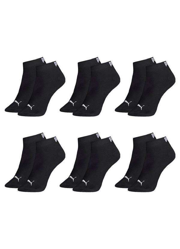 Puma - Kit 6 pares de Meias Puma Sapatilha Esportiva Feminina Preto