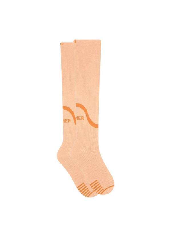 Selene - Meia de Compressão Selene 3/4 Esportiva Feminina Laranja