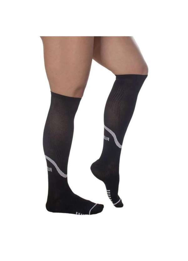 Selene - Meia de Compressão Selene 3/4 Esportiva Preto