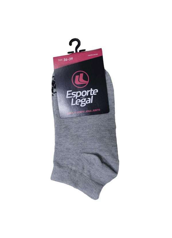 Esporte Legal - Meia Esporte Legal Invisível Feminina Cinza