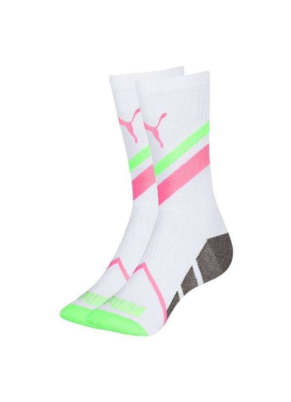 Puma - Meia Puma Cano Longo Esportiva Feminina Branco
