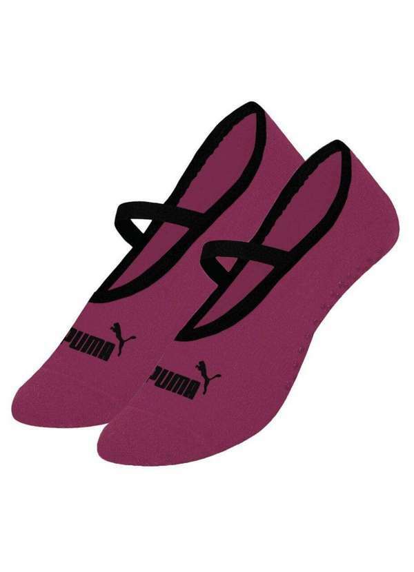 Puma - Meia Puma Sapatilha Pilates Antiderrapante Feminina Vermelho
