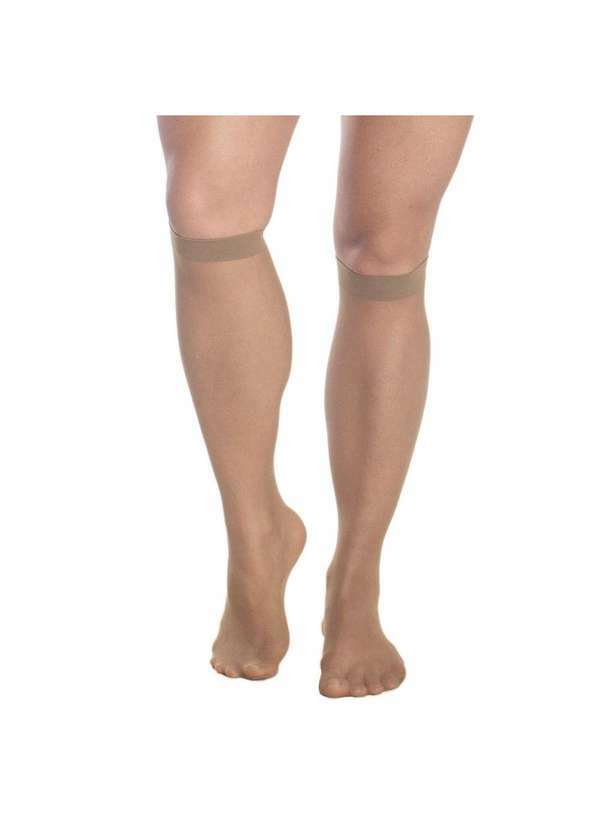Selene - Meia Selene 3/4 Transparente Fio 15 Feminina - Nude Nude