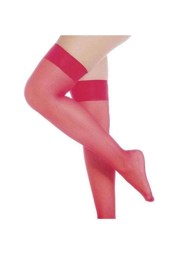 Selene - Meia Selene 7/8 Transparente Fio 15 Feminina - Vermelho Vermelho 2