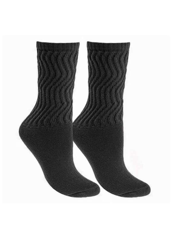 Selene - Meia Selene Aeróbica Cano Médio Feminina Preto