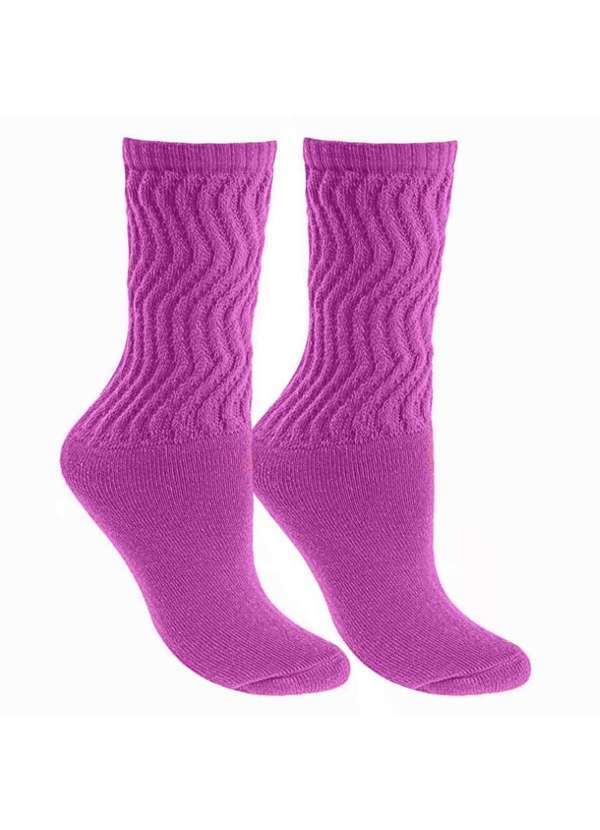 Selene - Meia Selene Aeróbica Cano Médio Feminina Rosa
