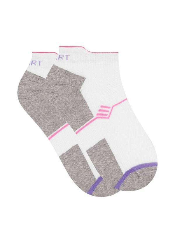 Selene - Meia Selene Esportiva Sapatilha Feminina Branco